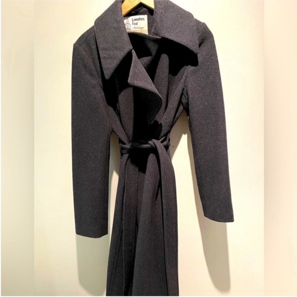London Fog Wool coat gray size small - Picture 3 of 9